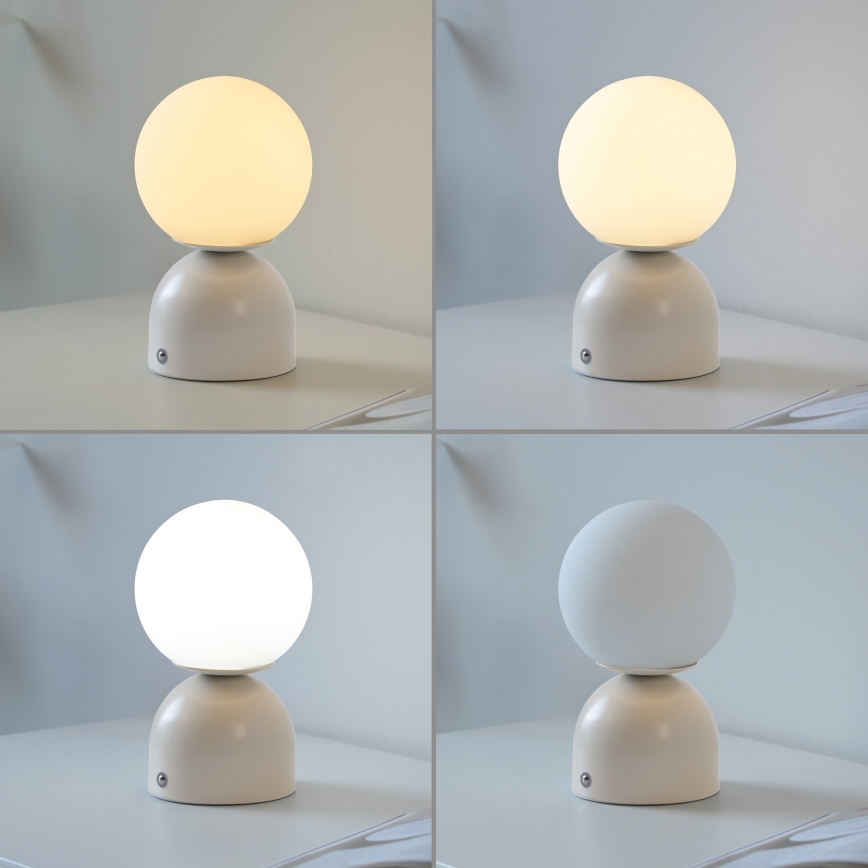 Schöner Wohnen 19218-39 - Dimbara, beröringsstyrda, uppladdningsbara bordslampa RUDI LED/1,2W/5V 3000-6000K 1200 mAh grå