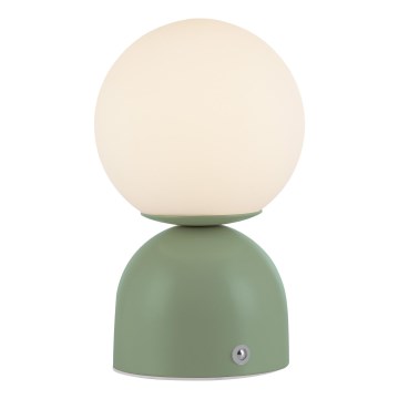 Schöner Wohnen 19218-43 - Dimmbar, beröringsstyrd, uppladdningsbar bordslampa RUDI LED/1,2W/5V 3000-6000K 1200 mAh grön