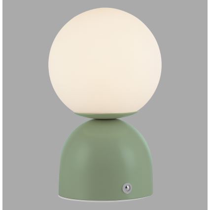 Schöner Wohnen 19218-43 - Dimmbar, beröringsstyrd, uppladdningsbar bordslampa RUDI LED/1,2W/5V 3000-6000K 1200 mAh grön