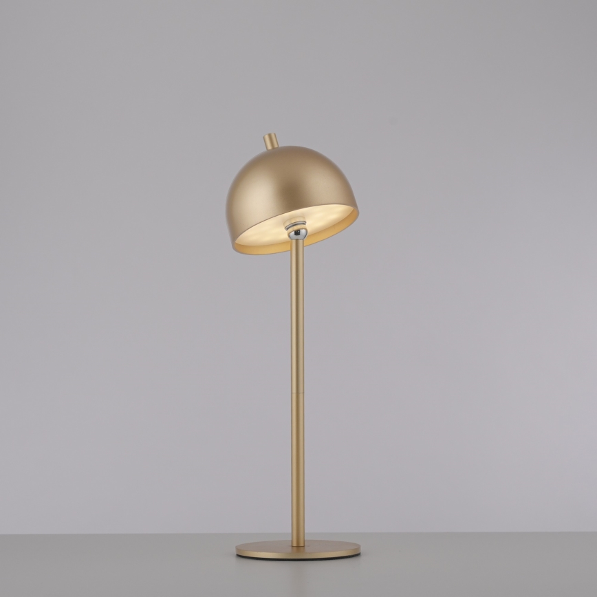 Schöner Wohnen 19244-12 - Uppladdningsbar touchstyrd dimbar utomhusbordslampa BELLIS LED/2,5 W/5 V 2600 mAh IP54 guld