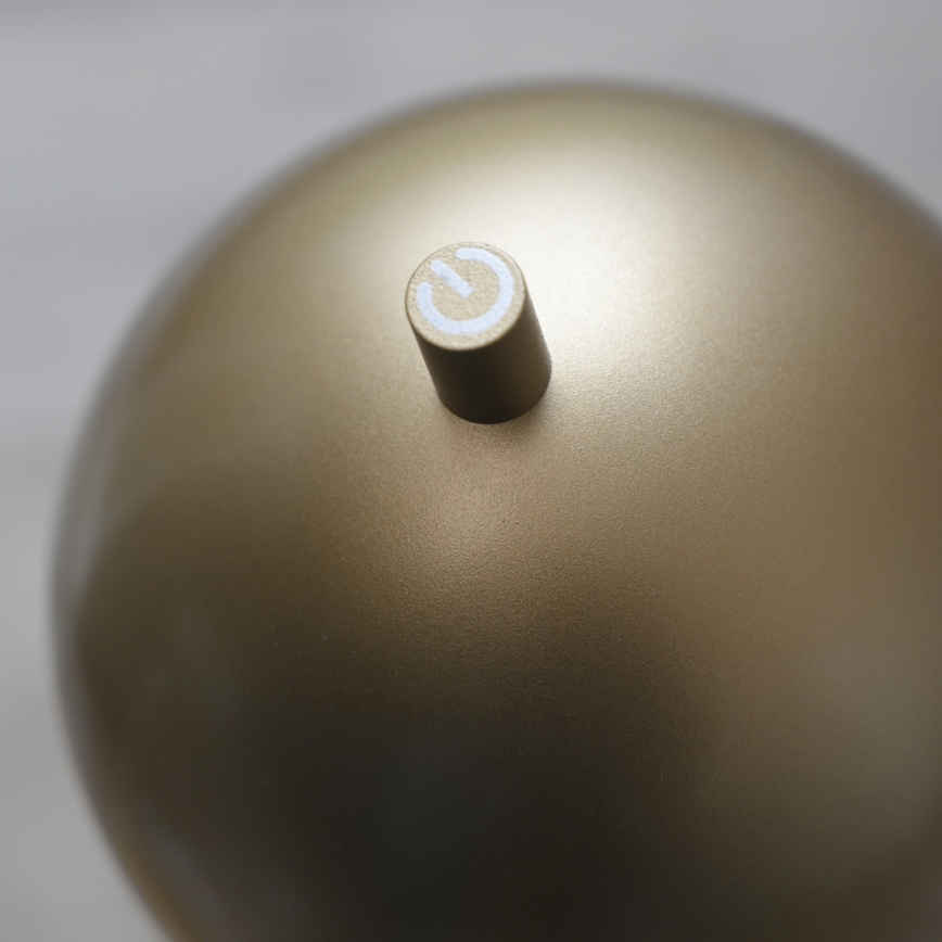 Schöner Wohnen 19244-12 - Uppladdningsbar touchstyrd dimbar utomhusbordslampa BELLIS LED/2,5 W/5 V 2600 mAh IP54 guld