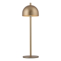 Schöner Wohnen 19244-12 - Uppladdningsbar touchstyrd dimbar utomhusbordslampa BELLIS LED/2,5 W/5 V 2600 mAh IP54 guld