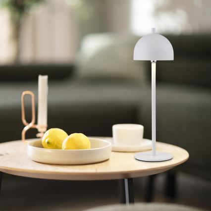 Schöner Wohnen 19244-16 - LED dimbar, touchstyrd, uppladdningsbar utomhusbordslampa BELLIS LED/2,5W/5V 2600 mAh IP54 vit