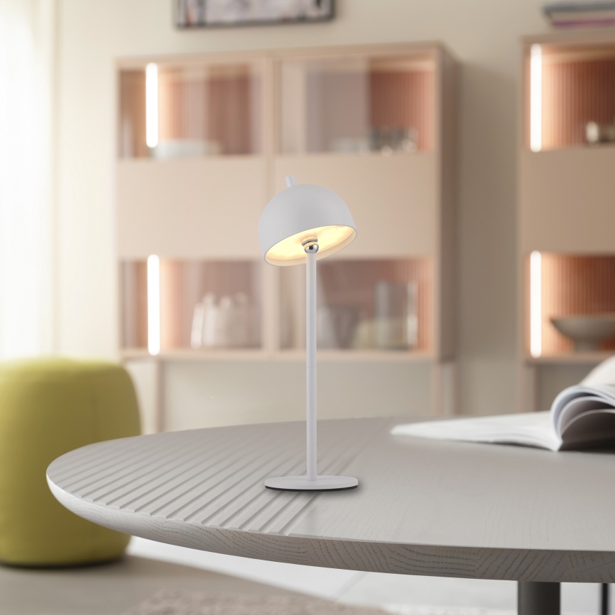 Schöner Wohnen 19244-16 - LED dimbar, touchstyrd, uppladdningsbar utomhusbordslampa BELLIS LED/2,5W/5V 2600 mAh IP54 vit