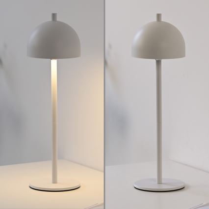 Schöner Wohnen 19244-16 - LED dimbar, touchstyrd, uppladdningsbar utomhusbordslampa BELLIS LED/2,5W/5V 2600 mAh IP54 vit