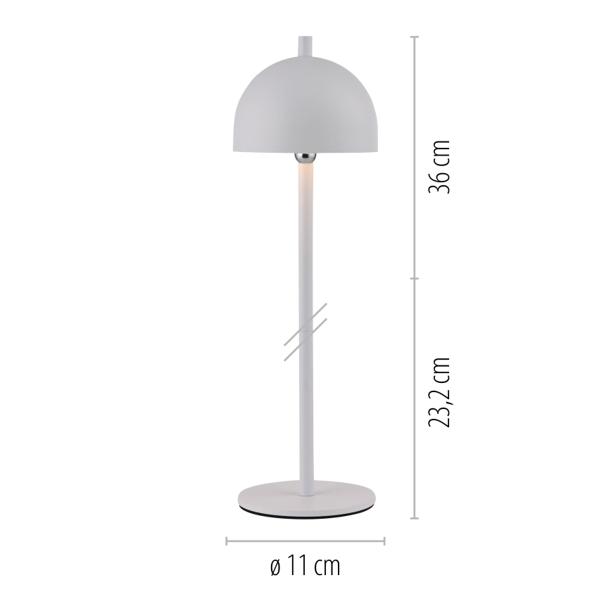 Schöner Wohnen 19244-16 - LED dimbar, touchstyrd, uppladdningsbar utomhusbordslampa BELLIS LED/2,5W/5V 2600 mAh IP54 vit