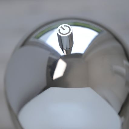 Schöner Wohnen 19244-17 - LED dimbar beröringsstyrd uppladdningsbar utomhusbordslampa BELLIS LED/2,5W/5V 2600 mAh IP54 blank krom