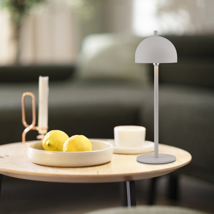 Schöner Wohnen 19244-39 - LED dimbar touchstyrd uppladdningsbar utomhusbordslampa BELLIS LED/2,5W/5V 2600 mAh IP54 grå