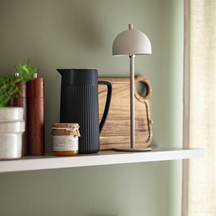 Schöner Wohnen 19244-39 - LED dimbar touchstyrd uppladdningsbar utomhusbordslampa BELLIS LED/2,5W/5V 2600 mAh IP54 grå