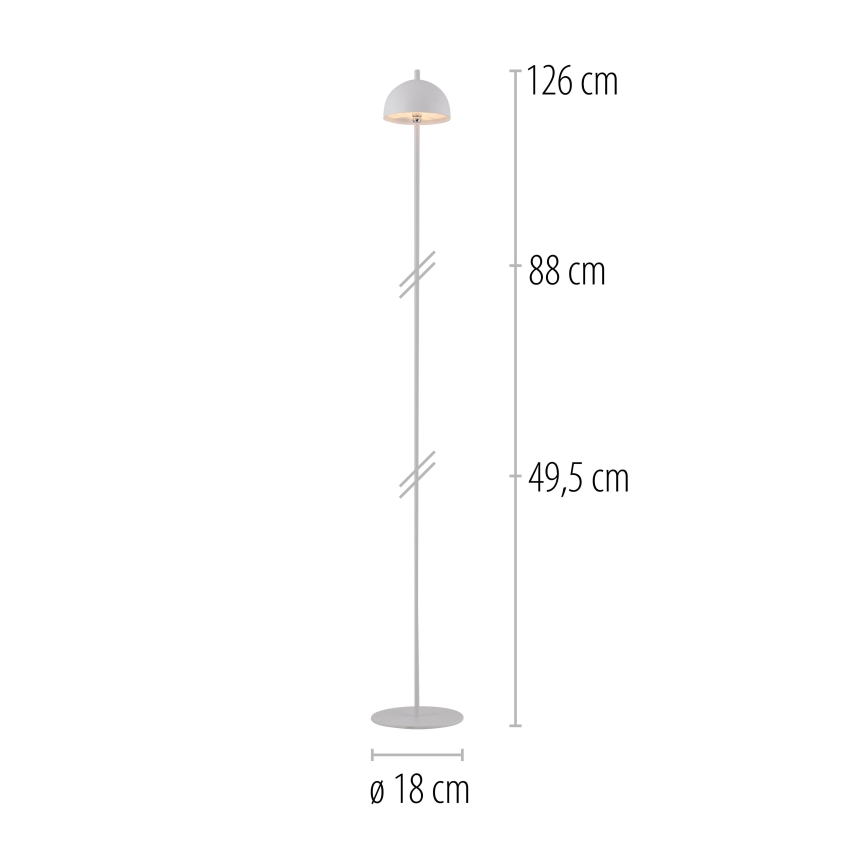 Schöner Wohnen 19245-16 - LED dimbar beröringsstyrd uppladdningsbar utomhusgolvlampa BELLIS LED/2,5W/5V 2600 mAh IP54 vit
