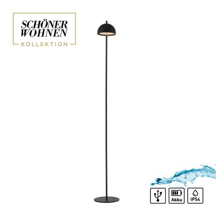Schöner Wohnen 19245-18 - LED dimbar, beröringsstyrd, uppladdningsbar utomhusgolvlampa BELLIS LED/2,5W/5V 2600 mAh IP54 svart