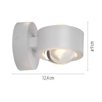 Schöner Wohnen 19331-16 - LED-vägglampa CHIA 2xLED/2W/230V vit