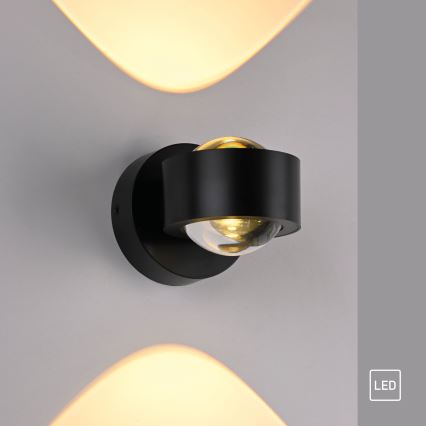 Schöner Wohnen 19331-18 - LED vägglampa CHIA 2xLED/2W/230V svart