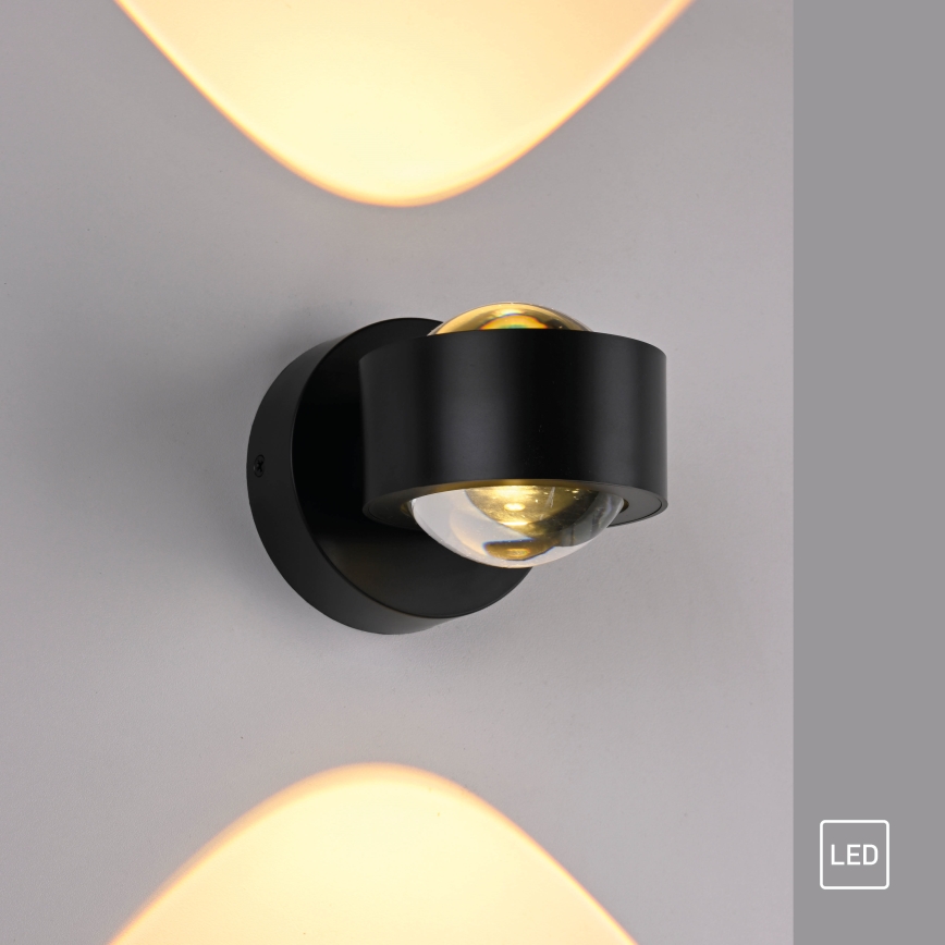 Schöner Wohnen 19331-18 - LED vägglampa CHIA 2xLED/2W/230V svart