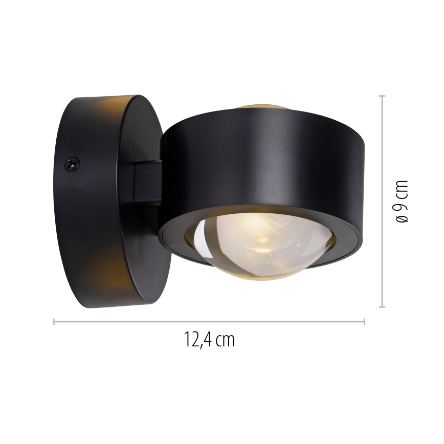 Schöner Wohnen 19331-18 - LED vägglampa CHIA 2xLED/2W/230V svart