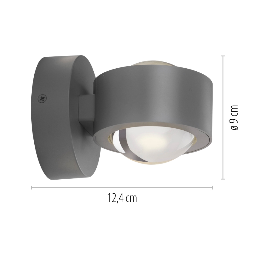 Schöner Wohnen 19331-21 - LED-vägglampa CHIA 2xLED/2W/230V antracit