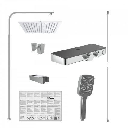 Schütte 60531 - Duschset med termostatblandare OCEAN blank krom/antracit