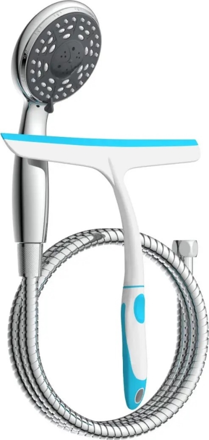 Schütte 64197 - Duschset i blank krom + glasraka