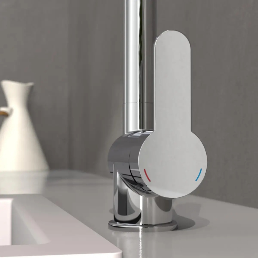 Schütte 79700 - Köksblandare med utdragbar handdusch LONDON blank krom