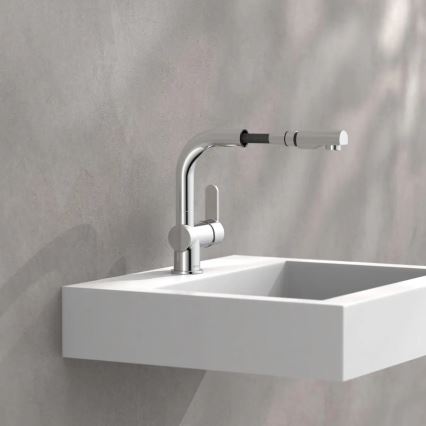 Schütte 79710 - Köksblandare med utdragbar handdusch LONDON polerad krom