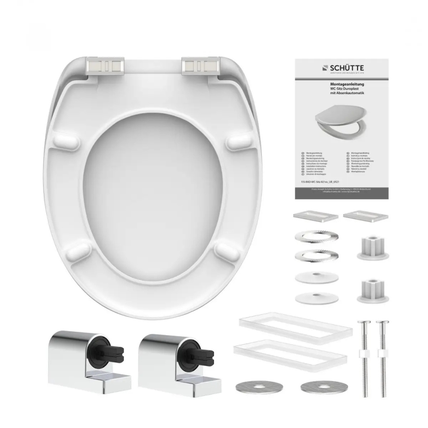 Schütte 82100-A - WC-sits i vit duroplast med SoftClose