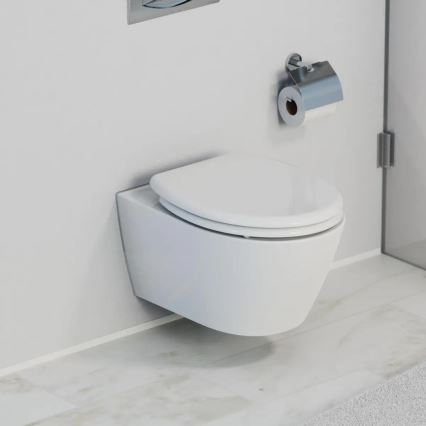 Schütte 82300-A - Toalettsits vit med SoftClose i duroplast