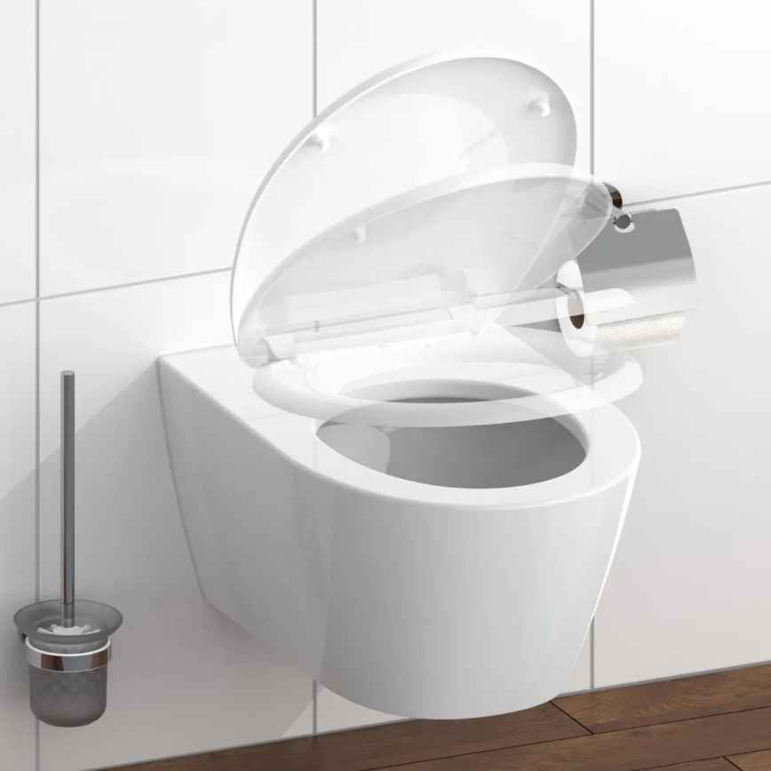 Schütte 82300-A - Toalettsits vit med SoftClose i duroplast