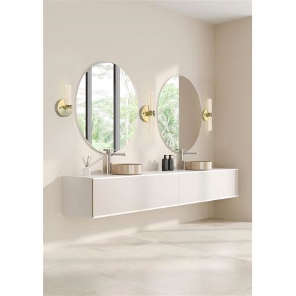 Searchlight - Dimbart LED-väggarmatur för badrum ABERDEEN LED/7W/230V IP44 mässing