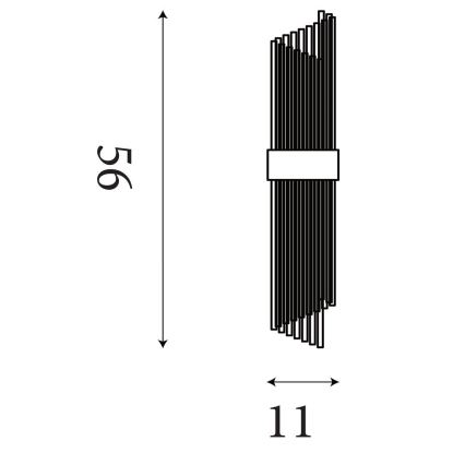 Searchlight - Vägglampa LARA 2xE14/60W/230V