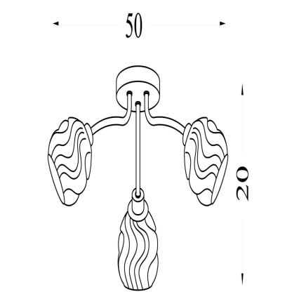 Searchlight - Ytmonterad ljuskrona ASTRAL 3xG9/33W/230V matt krom