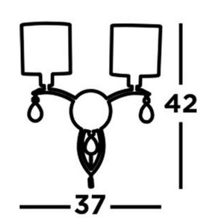 Searchlight Vägglampa ALBERTO 2xE14/60W/230V