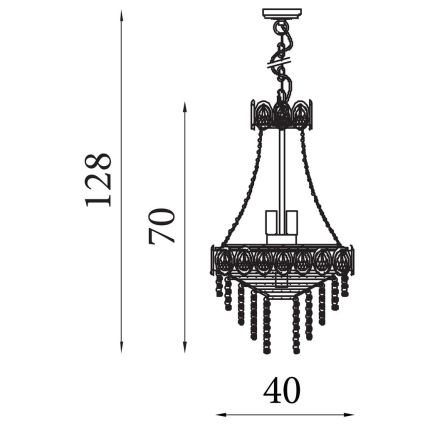 Searchlight - Ljuskrona på kedja LOUIS PHILLIPE 6xE14/60W/230V