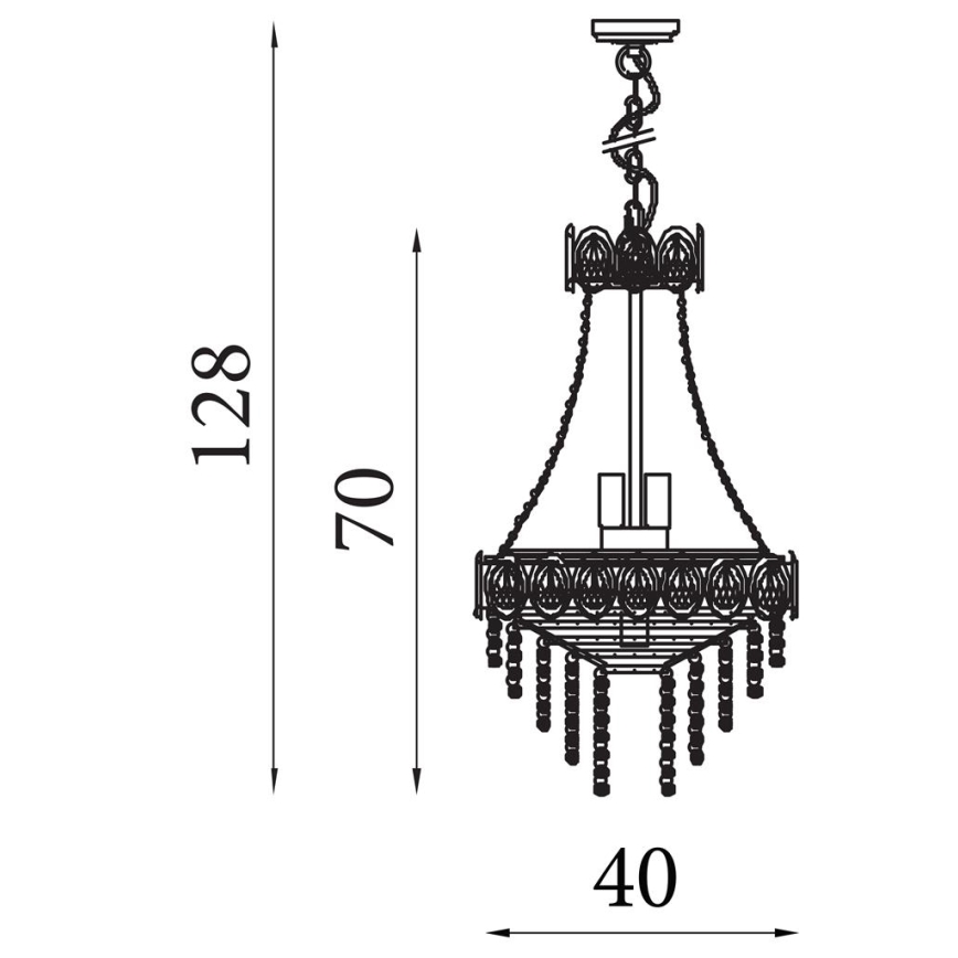 Searchlight - Ljuskrona på kedja LOUIS PHILLIPE 6xE14/60W/230V