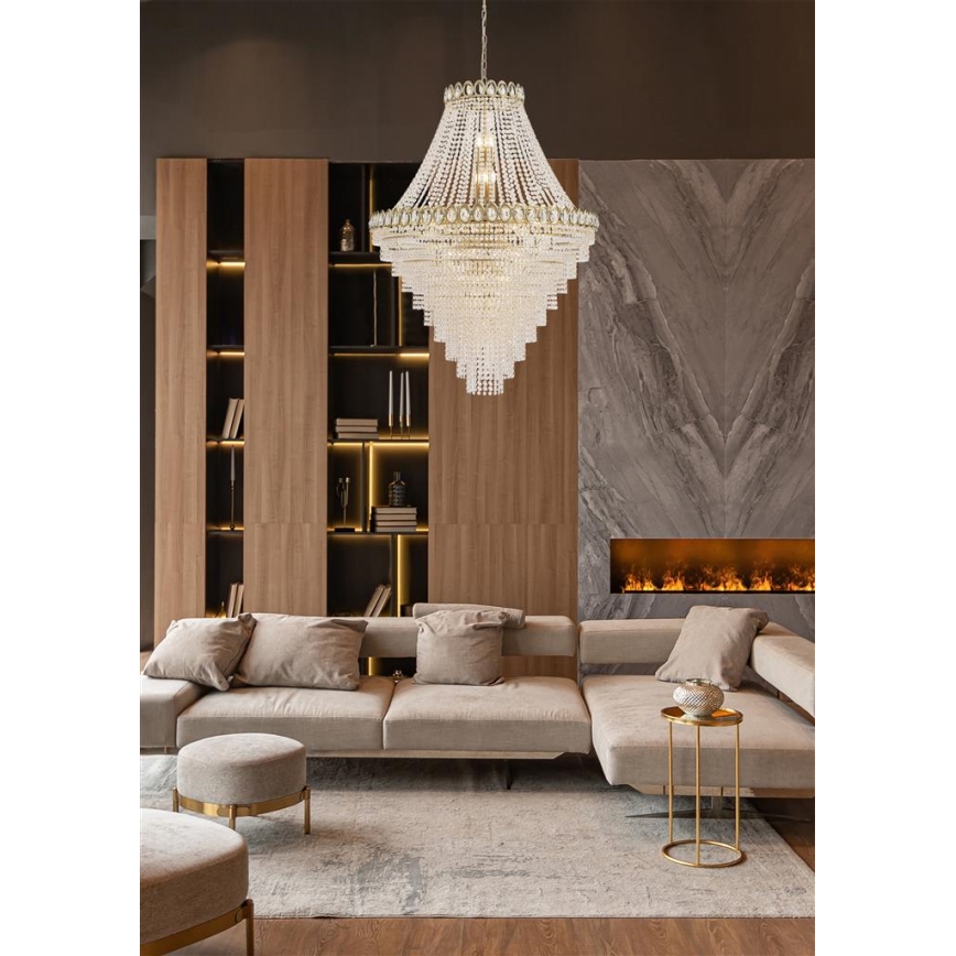 Searchlight - Taklampa med kedja LOUIS PHILLIPE 28xE14/60W/230V