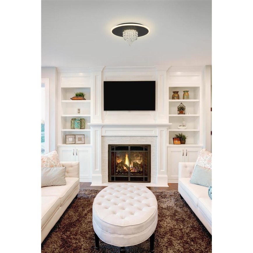 Searchlight - Dimbart LED-takarmatur DELUGE LED/20W/230V Ø 31,5 cm svart