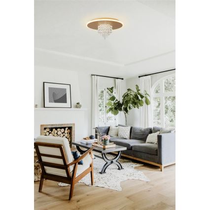 Searchlight - LED dimbar taklampa DELUGE LED/20W/230V Ø 31,5 cm guld