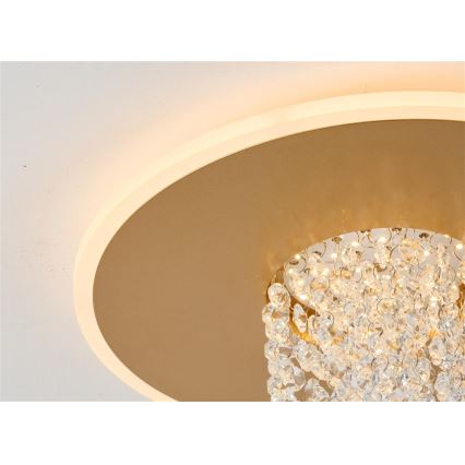 Searchlight - LED dimbar taklampa DELUGE LED/20W/230V Ø 31,5 cm guld