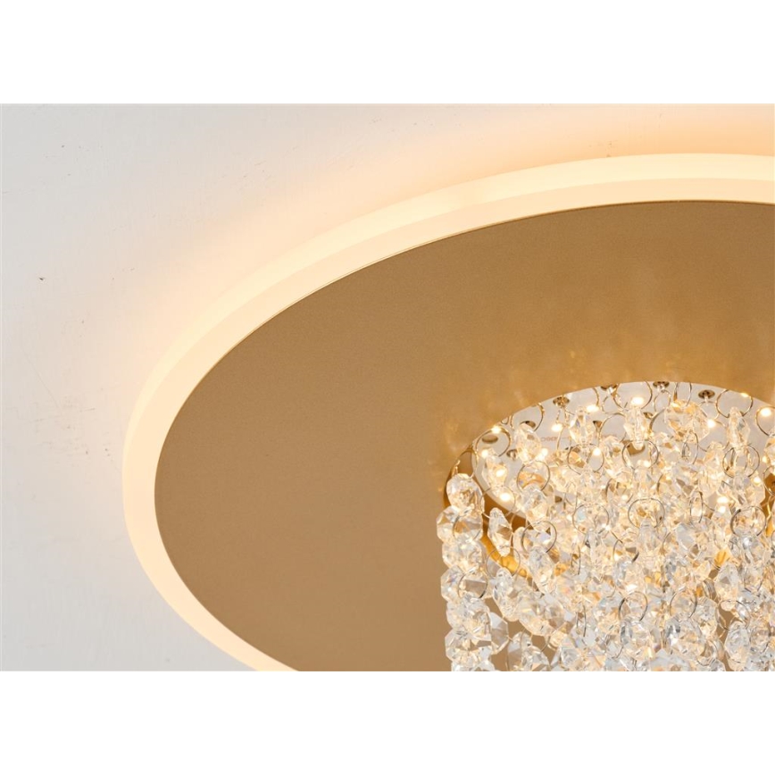 Searchlight - LED dimbar taklampa DELUGE LED/20W/230V Ø 31,5 cm guld