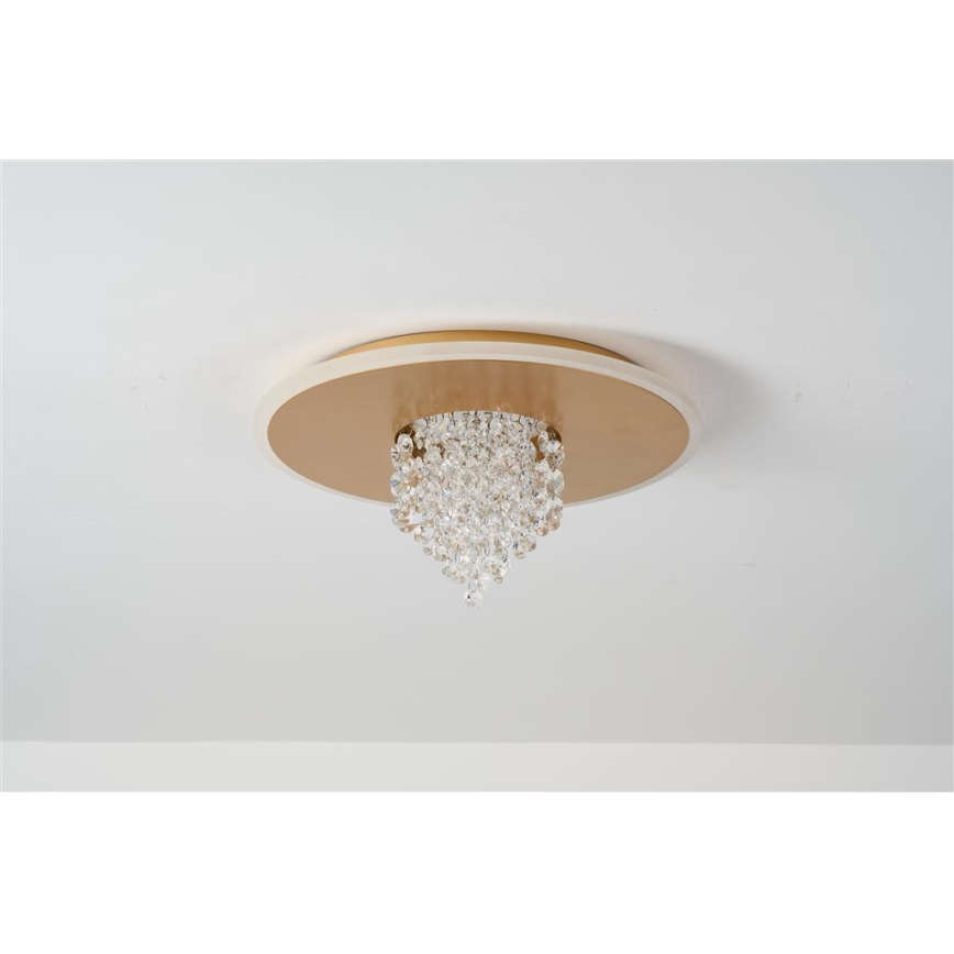 Searchlight - LED dimbar taklampa DELUGE LED/20W/230V Ø 31,5 cm guld