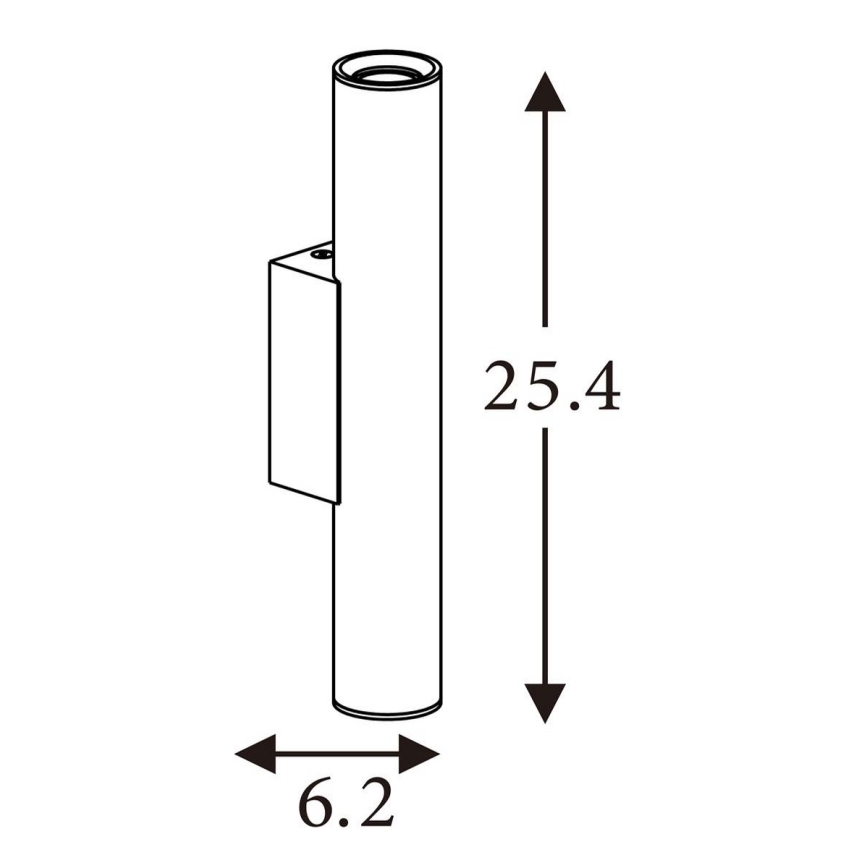 Searchlight - Vägglampa BEACON 2xGU10/10W/230V brun