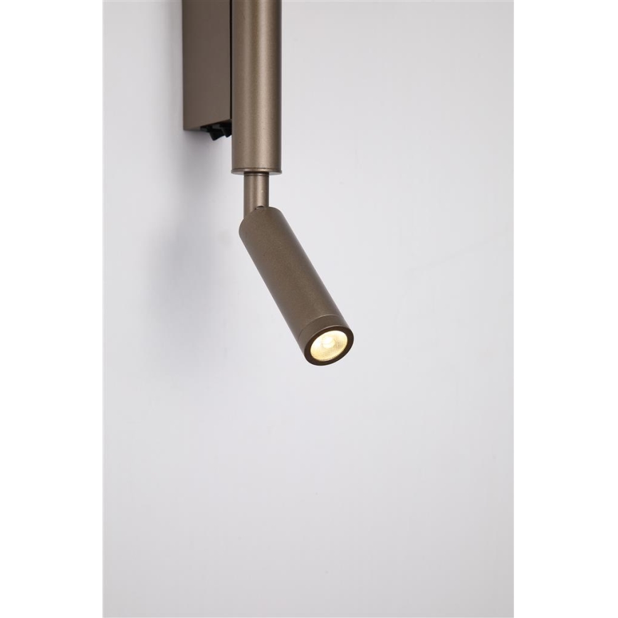 Searchlight - LED-spotlampa ARCHITECT LED/7W/230V brun