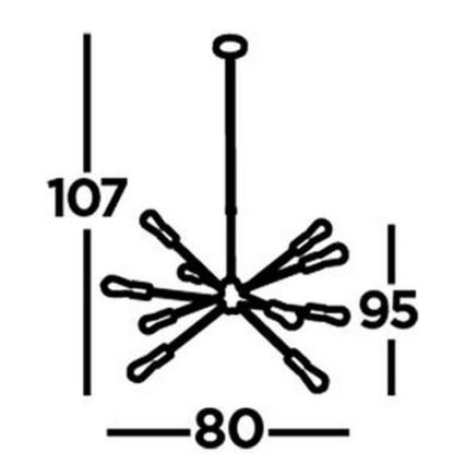 Searchlight - Pendelkrona ALPHA 10xE27/60W/230v guld
