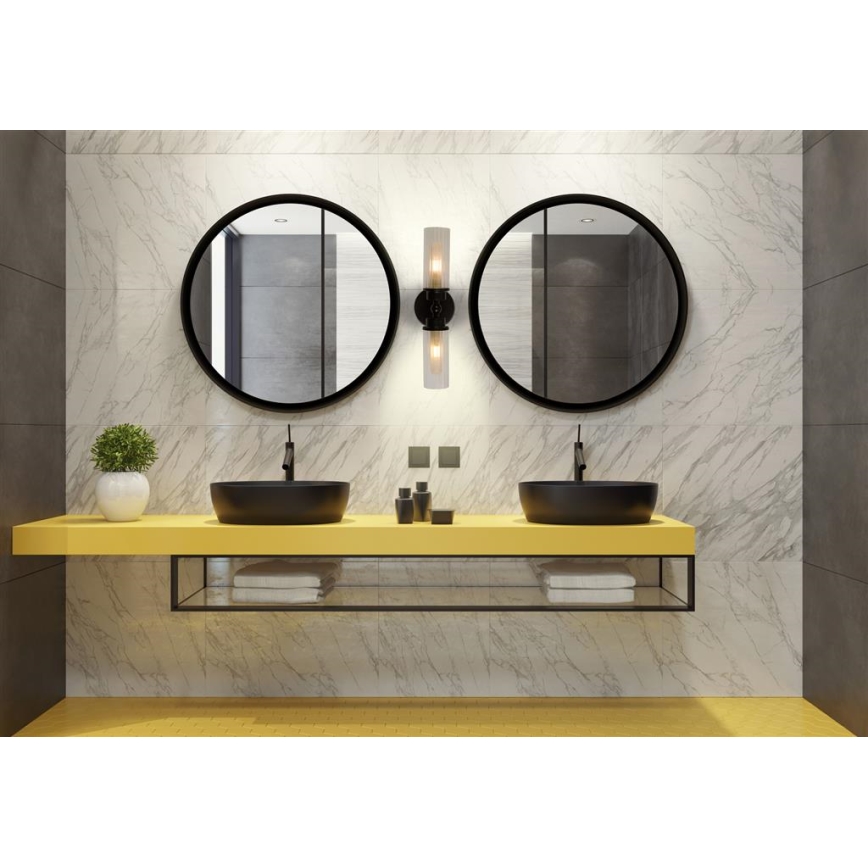 Searchlight - Vägglampa IMPERIAL 2xG9/33W/230V svart