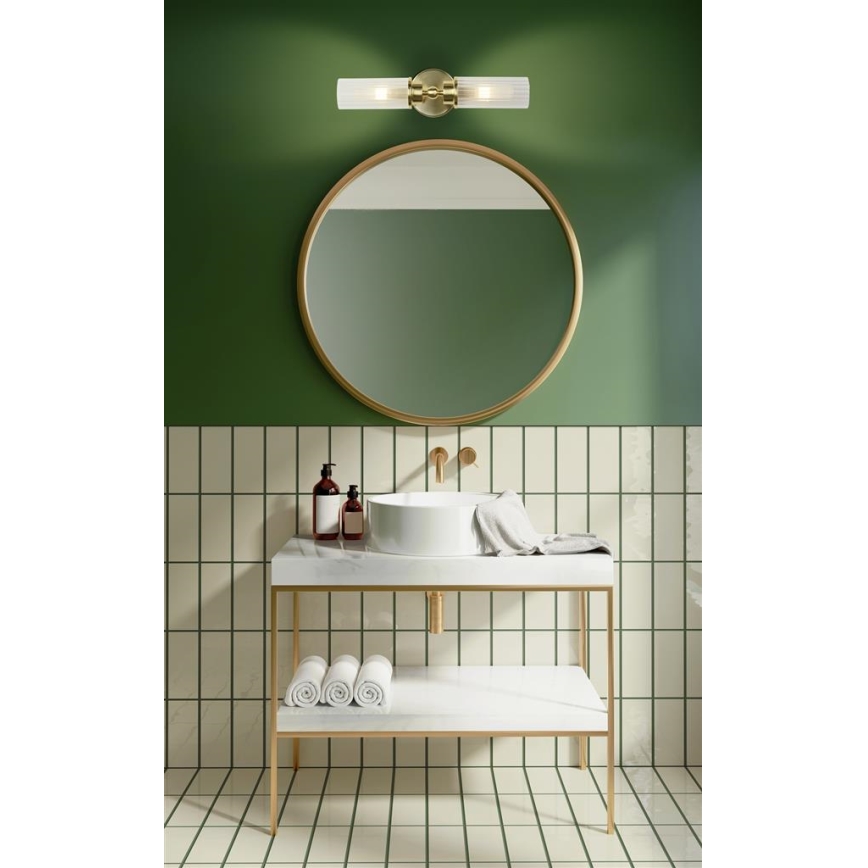 Searchlight - Vägglampa IMPERIAL 2xG9/33W/230V mässing