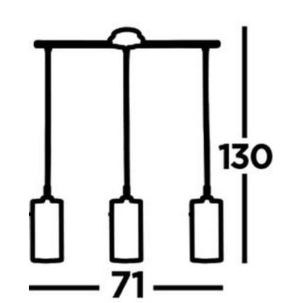 Searchlight - Ljuskrona med upphängningsrem DUO 3xE14/60W/230V skinande krom