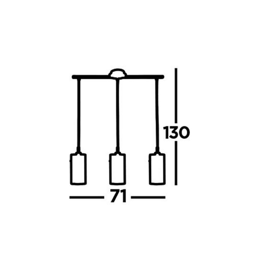 Searchlight - Ljuskrona med upphängningsrem DUO 3xE14/60W/230V skinande krom
