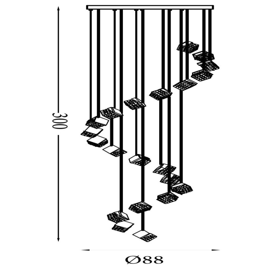 Searchlight - Dimbart LED-takarmatur CUBOID LED/10,25W/230V 3000K