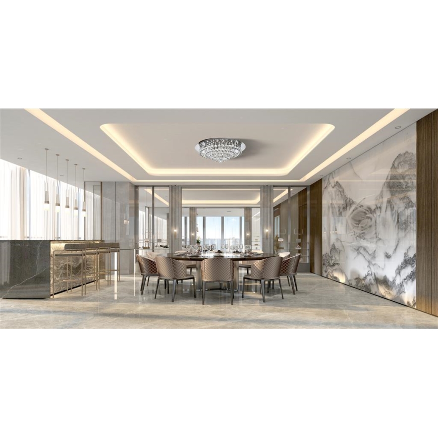 Searchlight - Taklampa HANNA 8xG9/33W/230V