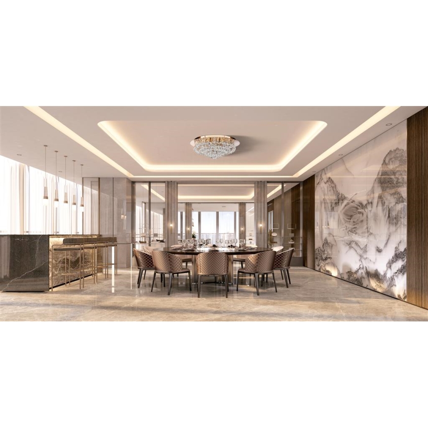 Searchlight - Taklampa HANNA 8xG9/33W/230V