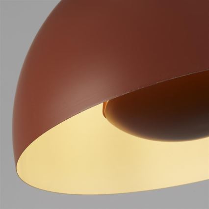 Searchlight - Pendellampa på kabel MARS 1xE27/60W/230V Ø 40 cm tegelröd